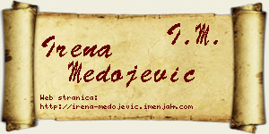 Irena Medojević vizit kartica